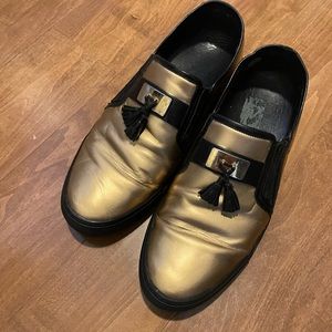 Balmain rare 2017 gold loafers with tassels size 44